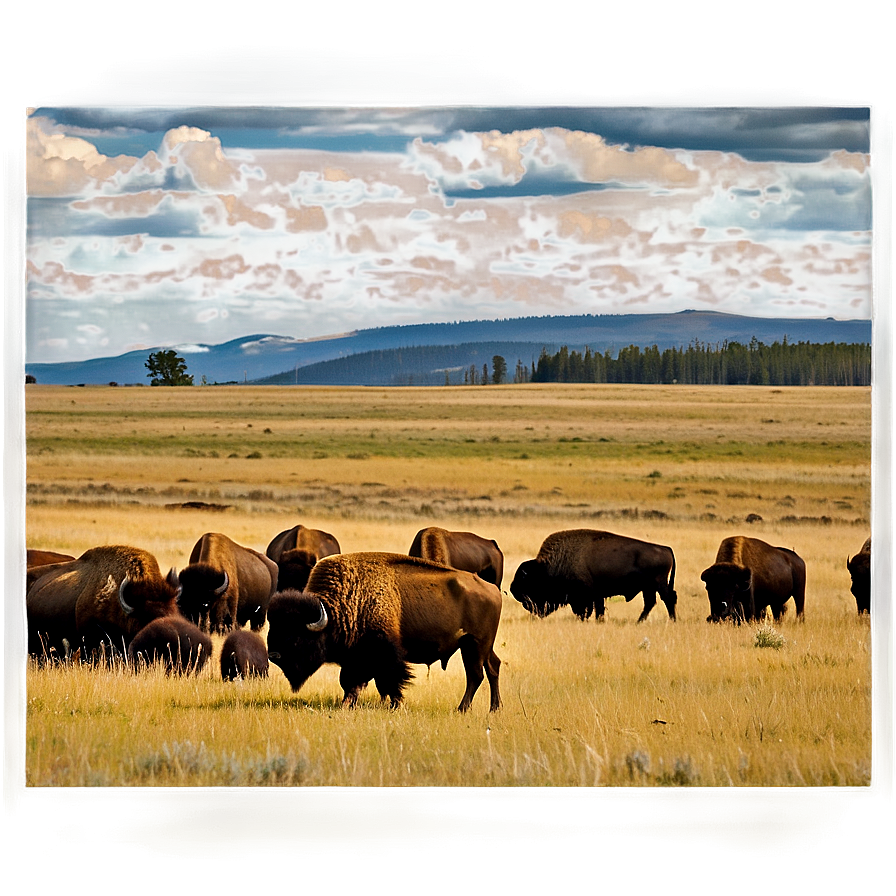 Yellowstone Bison Herd Png 06112024