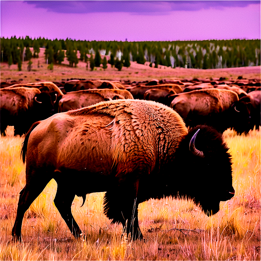 Yellowstone Bison Herd Png 06112024