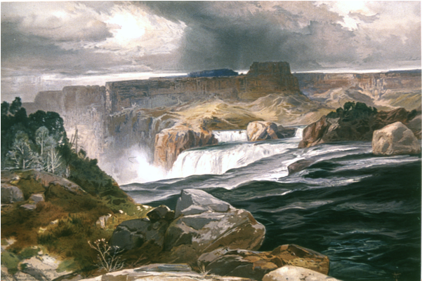 Yellowstone Falls Vintage Painting