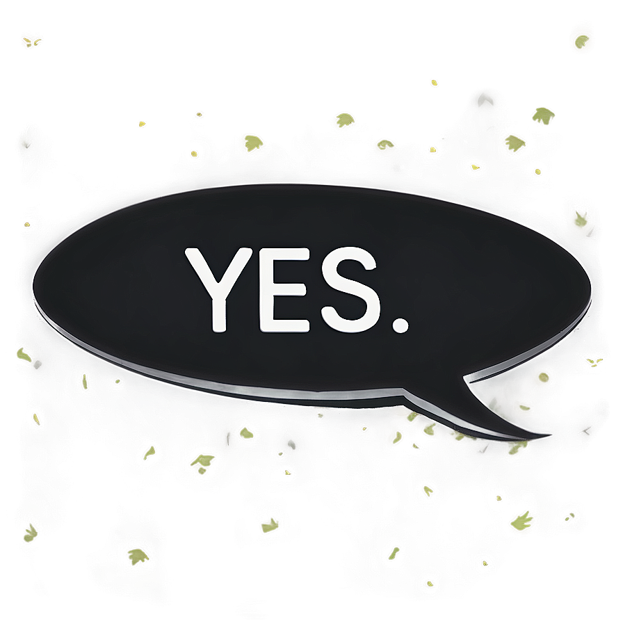 Yes in Speech Bubble PNG 12 PNG with transparent background
