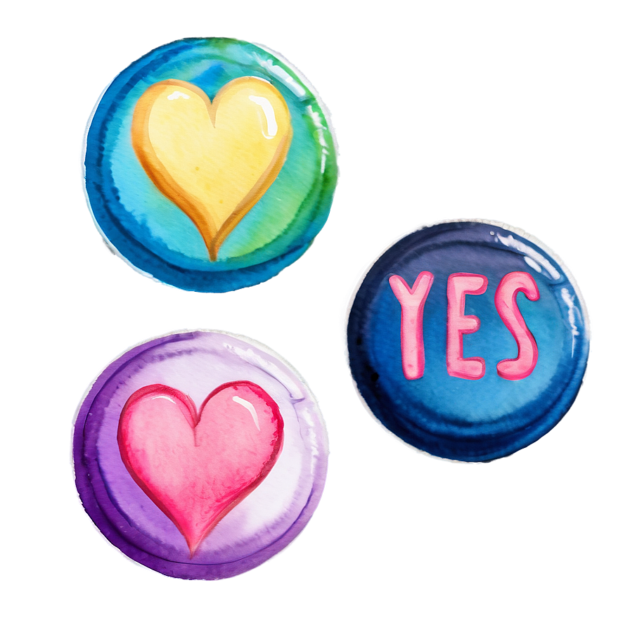 Yes in Watercolor PNG 84 PNG with transparent background