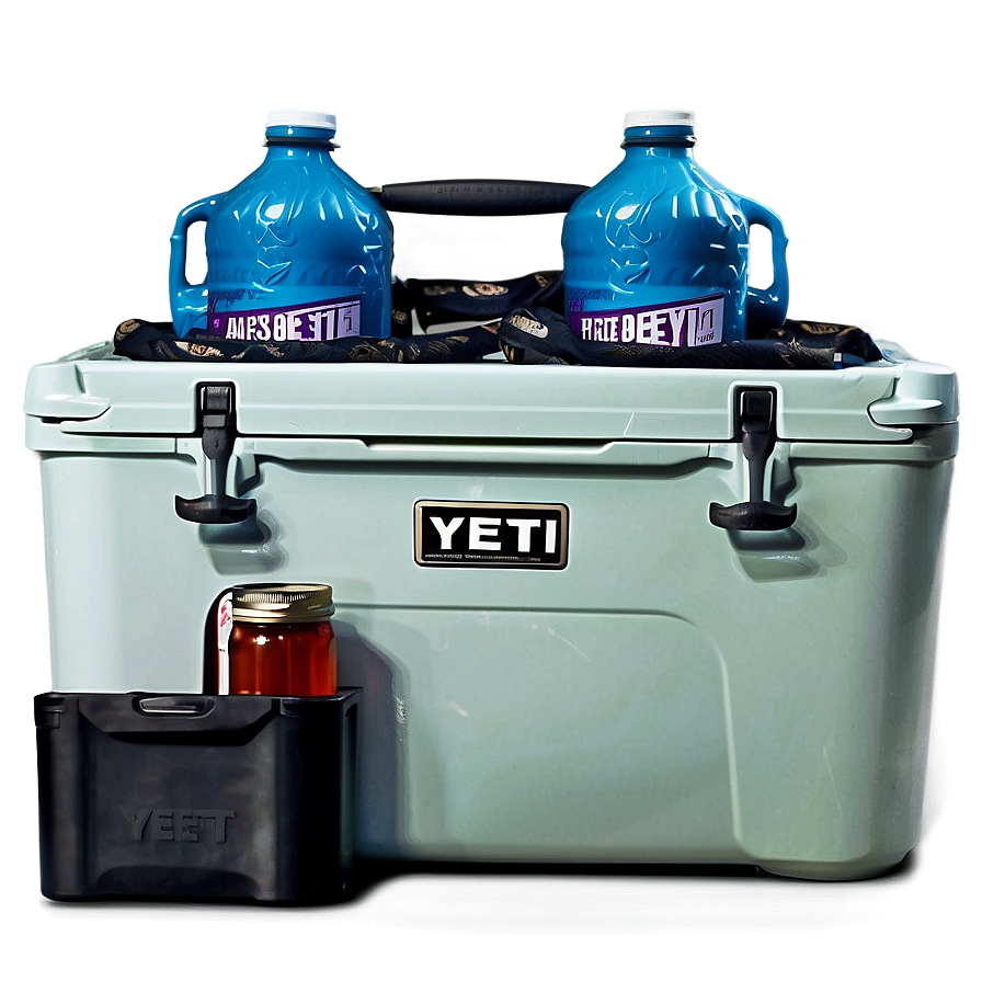 Yeti Cooler With Barbecue Supplies Png 06282024