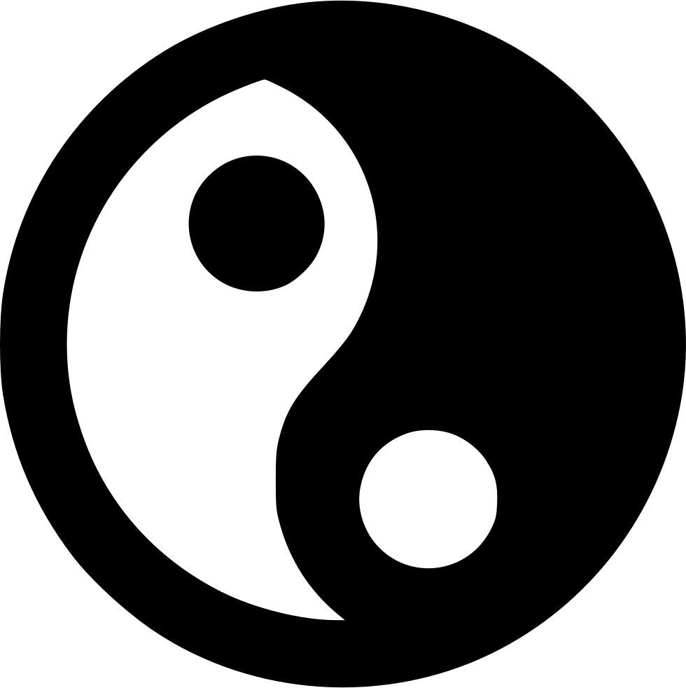 Yin Yang Symbol Black White