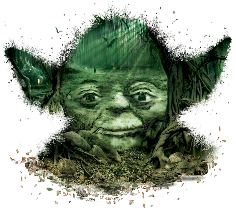 Yoda Forest Illusion Artwork