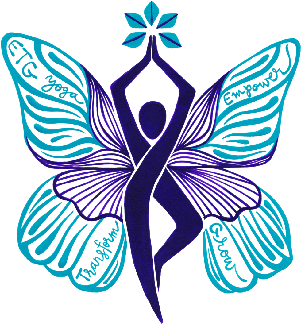 Empowertransformgrowyoga Resize - Yoga Butterfly Art, HD Png Download PNG with transparent background