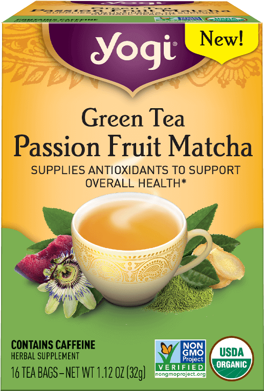 Yogi Passion Fruit Matcha, HD Png Download PNG with transparent background