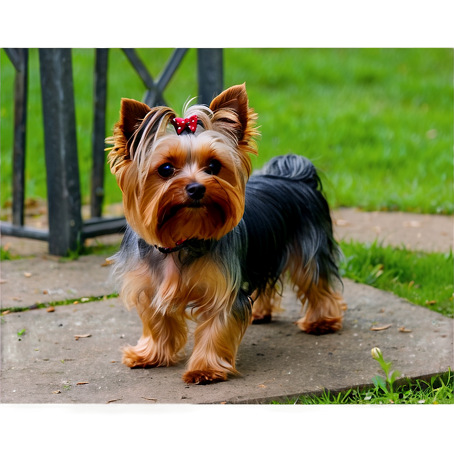 Yorkie In Park Png Jwe