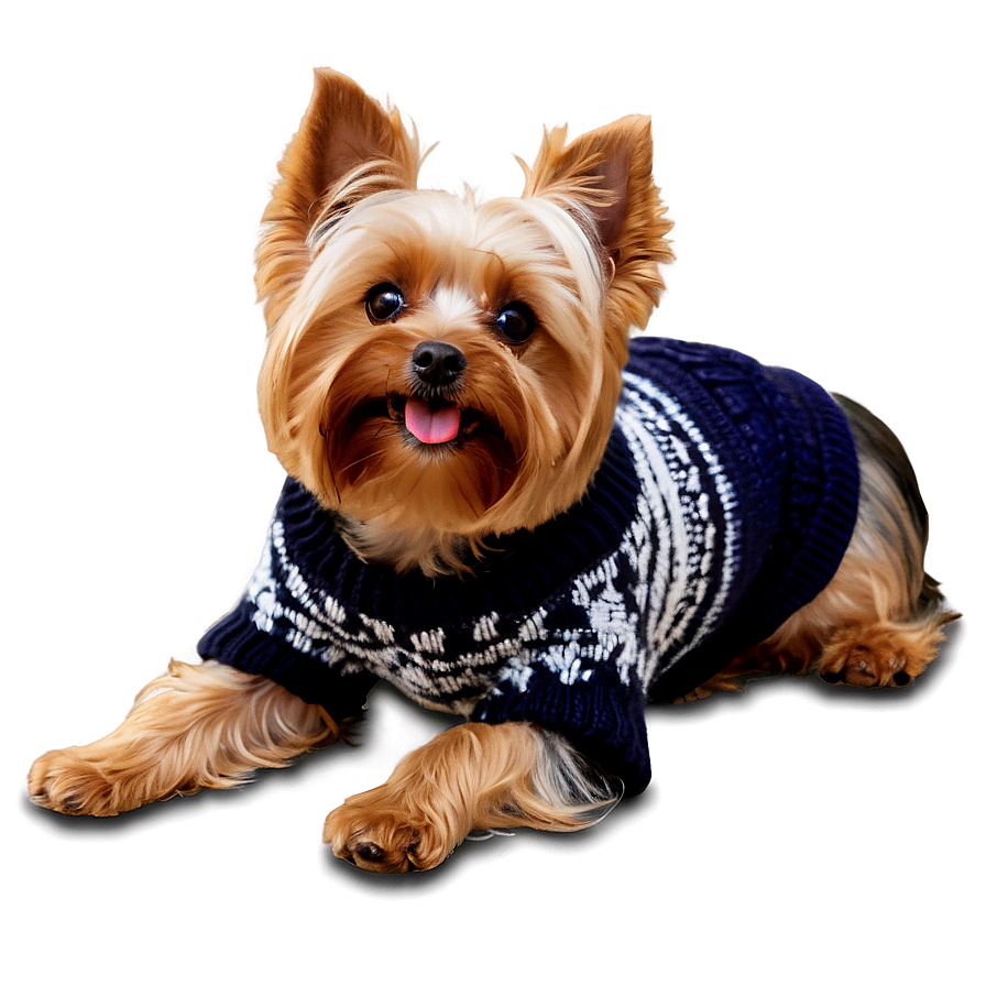 Yorkie In Sweater Png 06242024