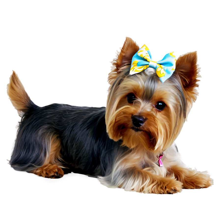 Yorkie With Bow Png 06242024