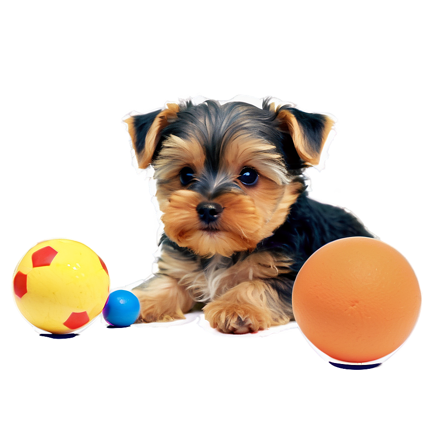 Yorkie With Toys Png 06242024