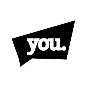 You Logo Black Background