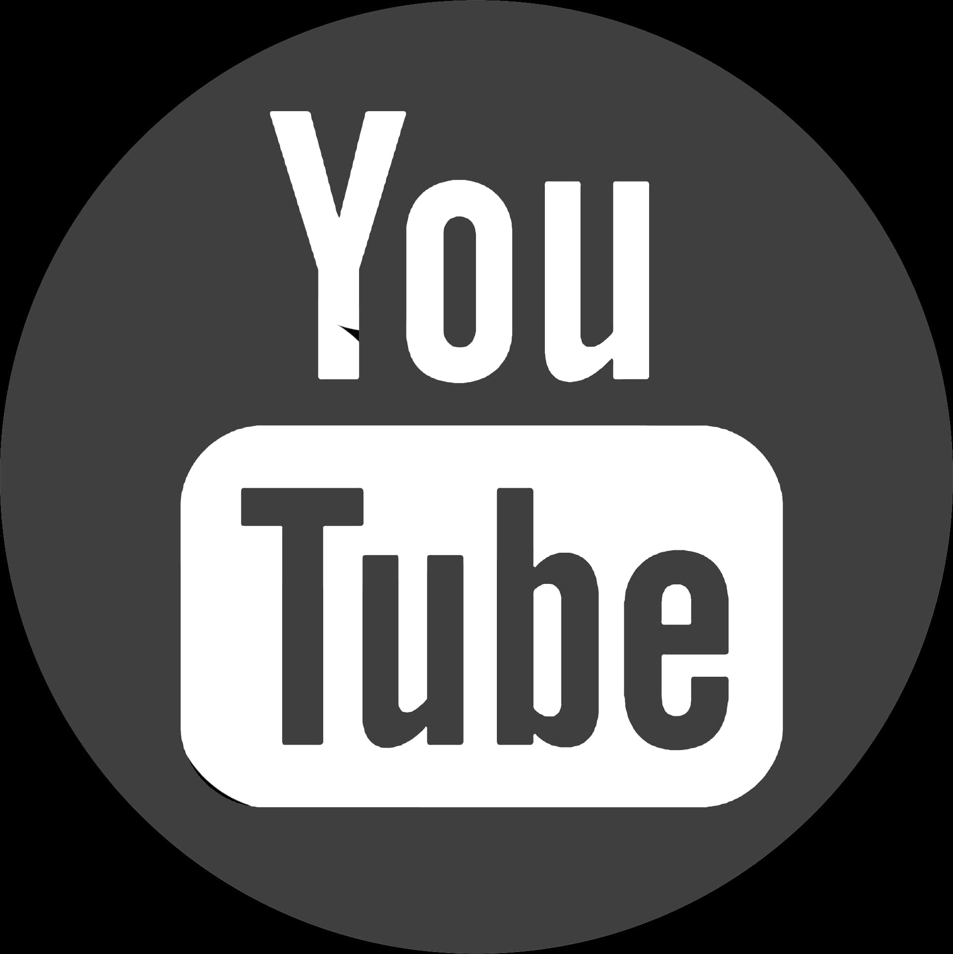 Youtube Circle Icon Png - Logo Youtube Transparent Black