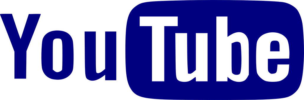 You Tube Logo Blue Background PNG with transparent background