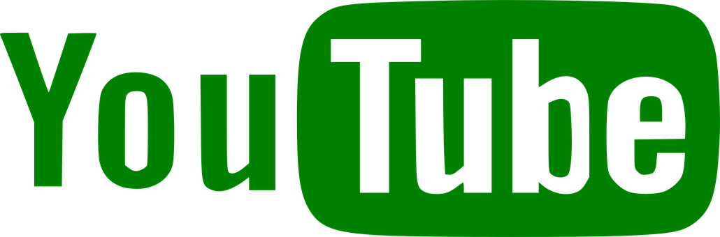 You Tube Logo Green Background PNG with transparent background