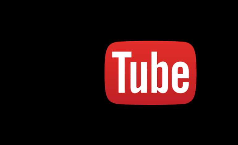 You Tube Logoon Black Background PNG with transparent background
