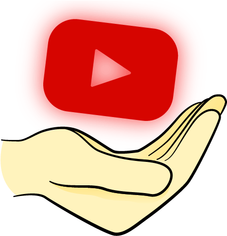 You Tube Logoon Hand Illustration