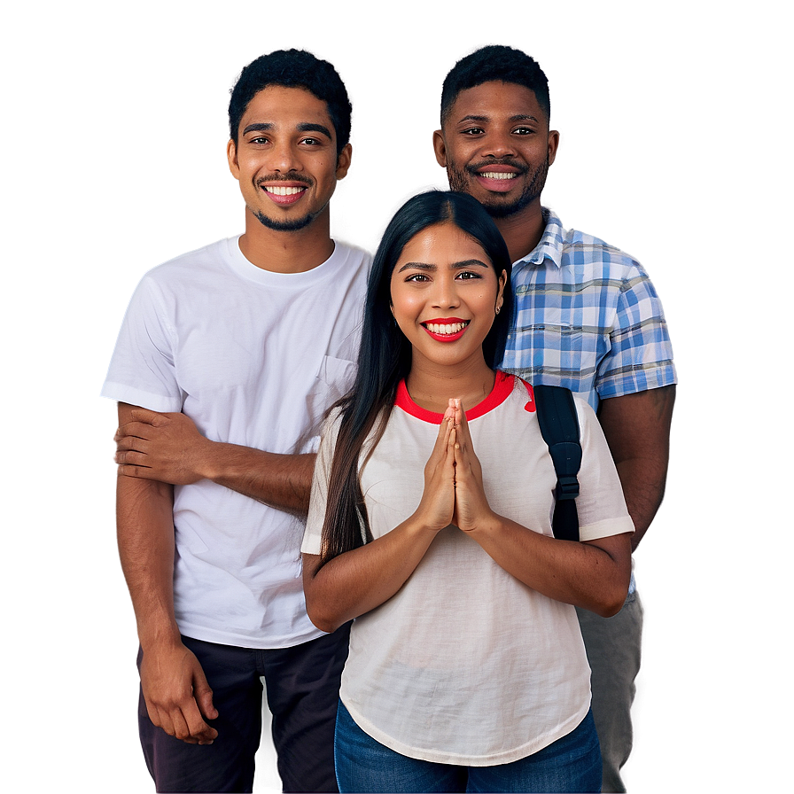 Young Adults Standing Together PNG mhn PNG image with a transparent background, free high-resolution download