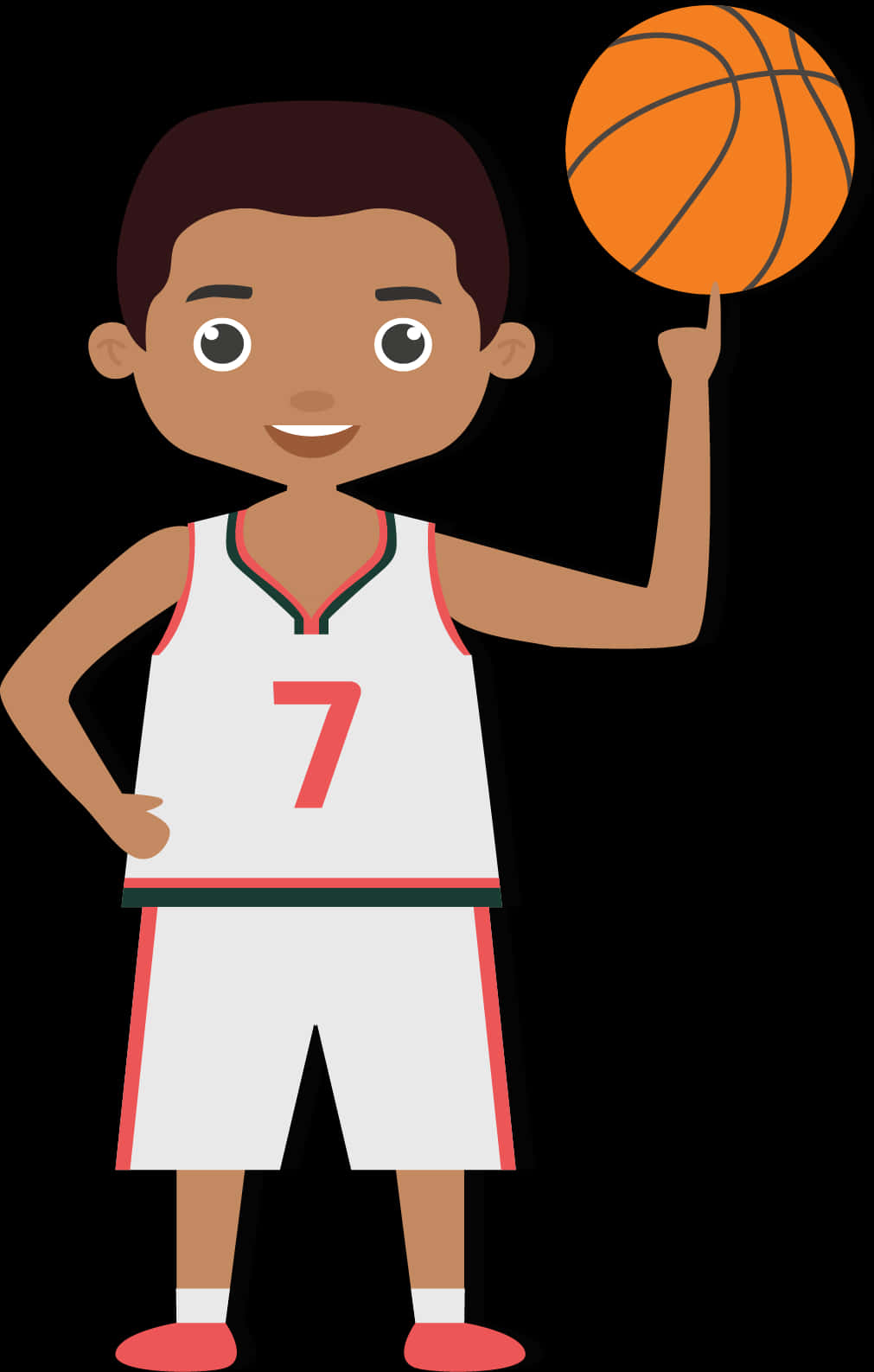 Young Basketball Player Cartoon