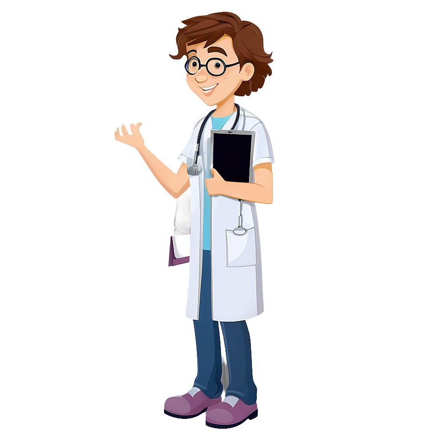 Young Doctor Cartoon Character Png Vym79