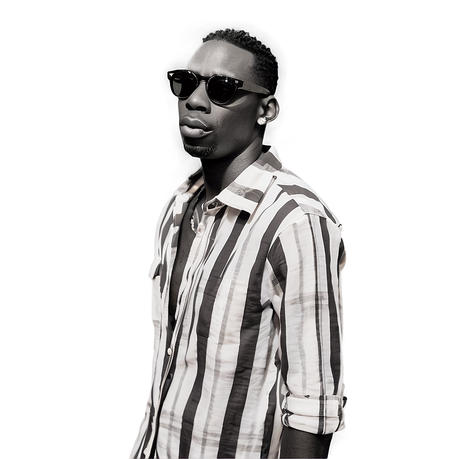 Young Dolph Black and White PNG 06122024 PNG with transparent background