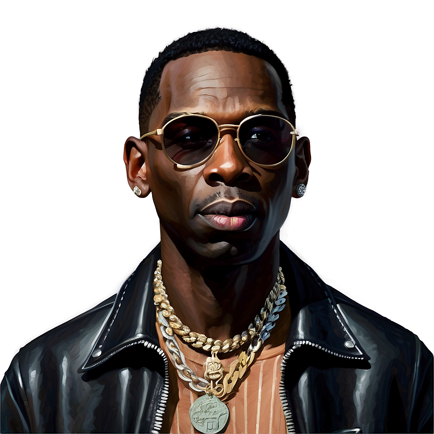 Young Dolph Caricature PNG 06122024 PNG with transparent background