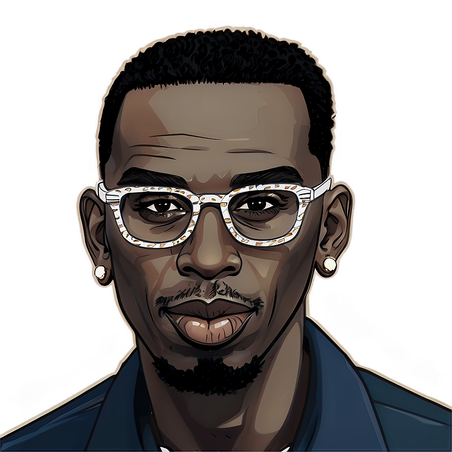 Young Dolph Caricature PNG lvg31 PNG with transparent background