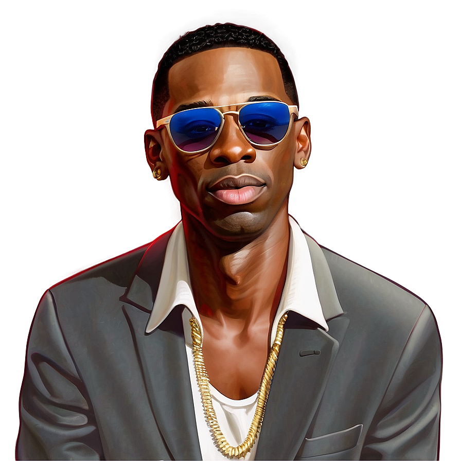 Young Dolph Caricature PNG mvl5 PNG with transparent background