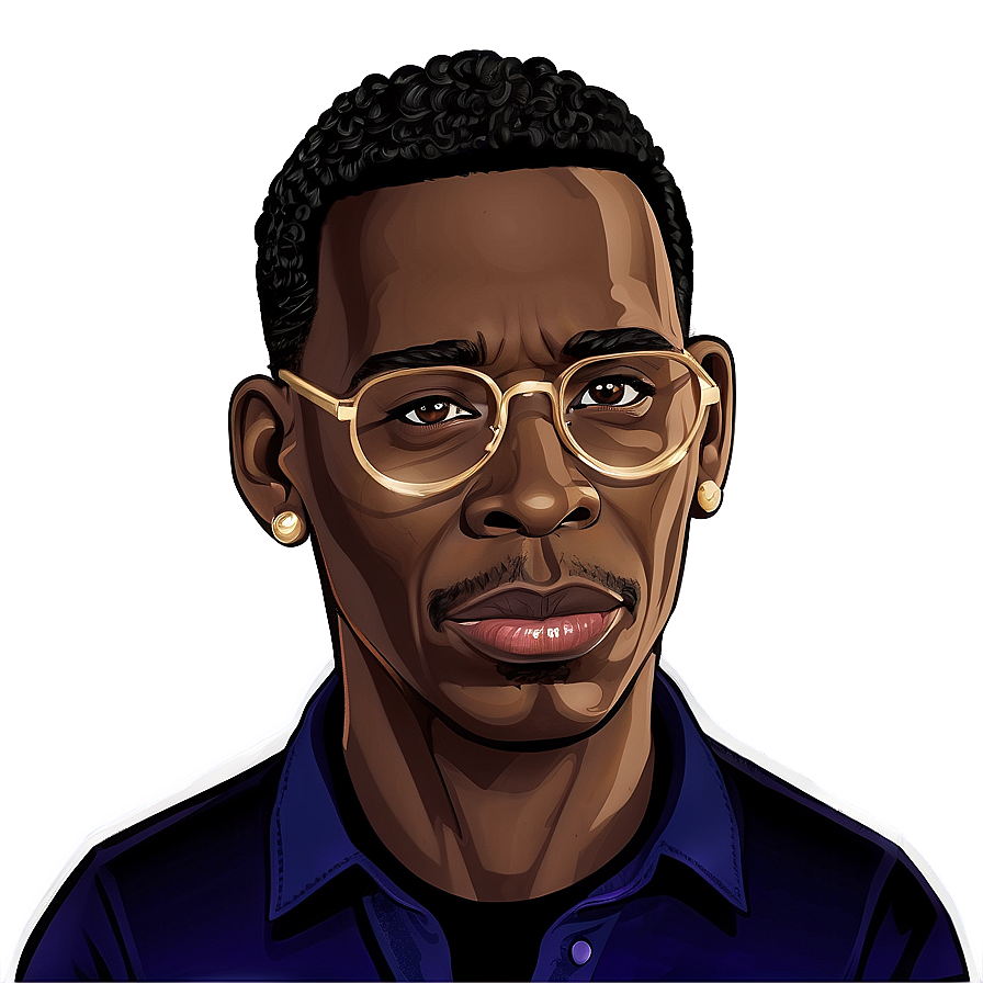 Young Dolph Cartoon Style PNG 06122024 PNG with transparent background