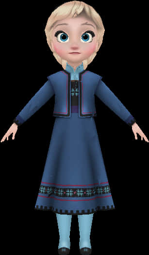 Young Elsa Frozen Character