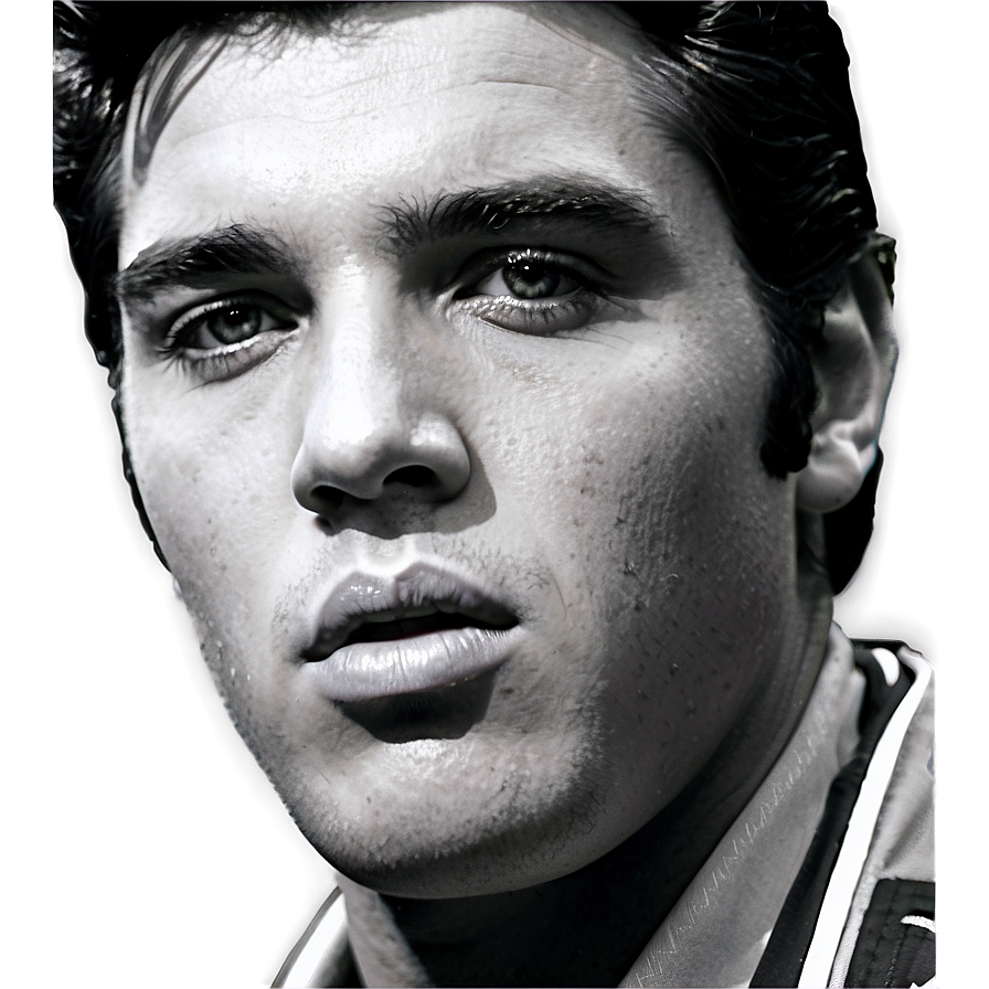 Young Elvis Face Close-up Png Ydh22