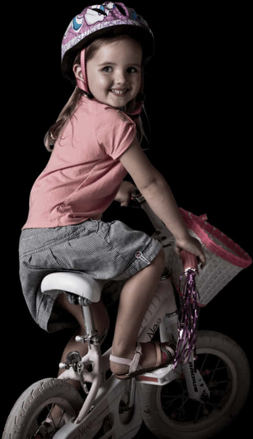 Young Girl Enjoying Bike Ride