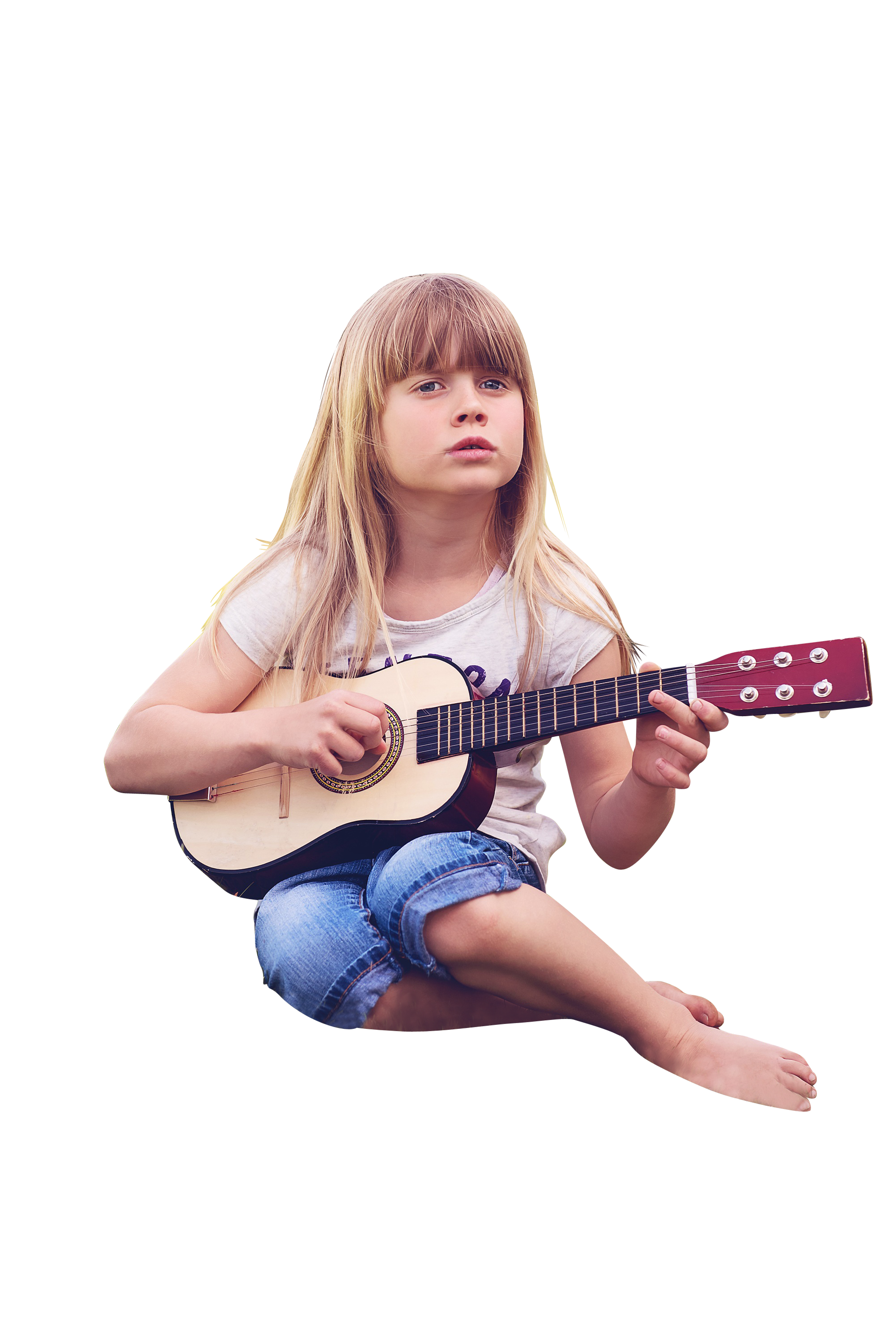 Young Girl Playing Ukulele