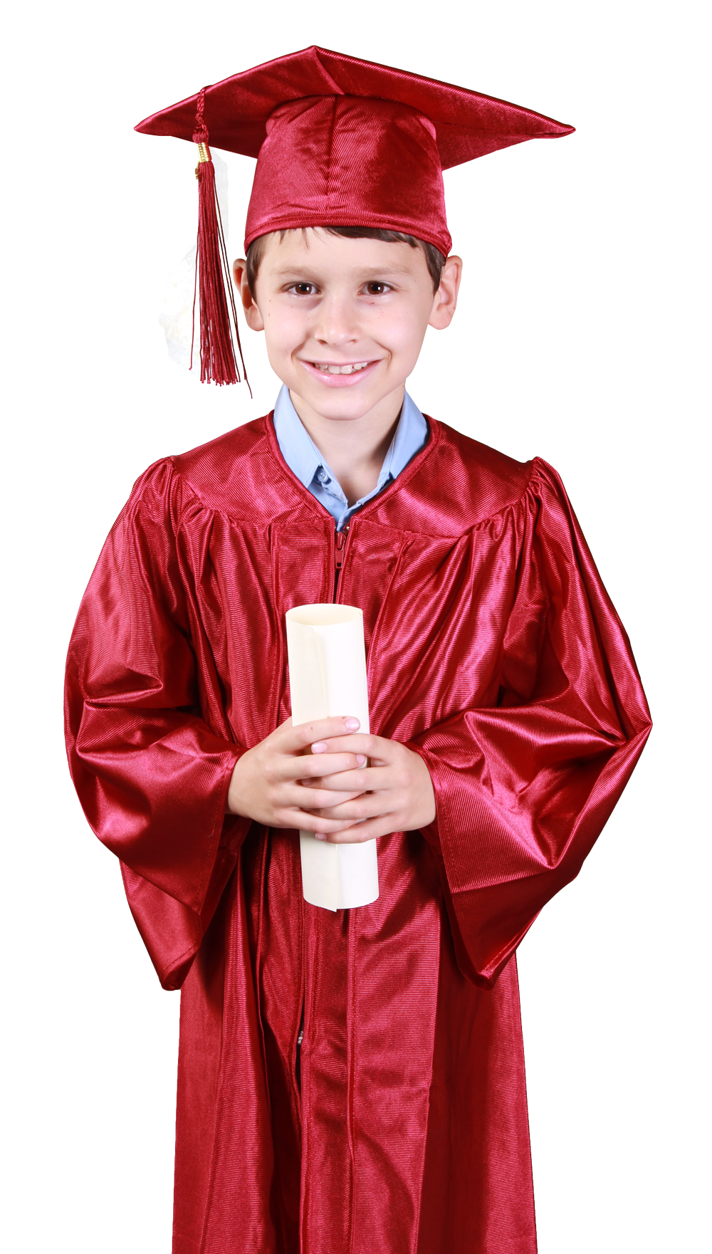 Young Graduatein Red Capand Gown