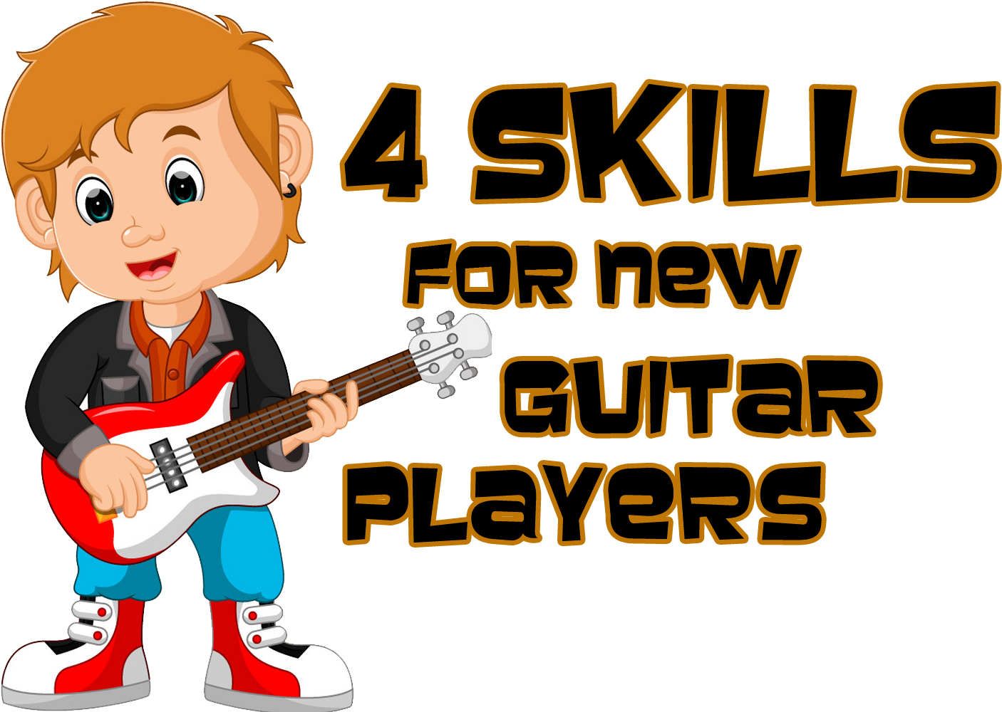 Young Guitarist Skills Illustration