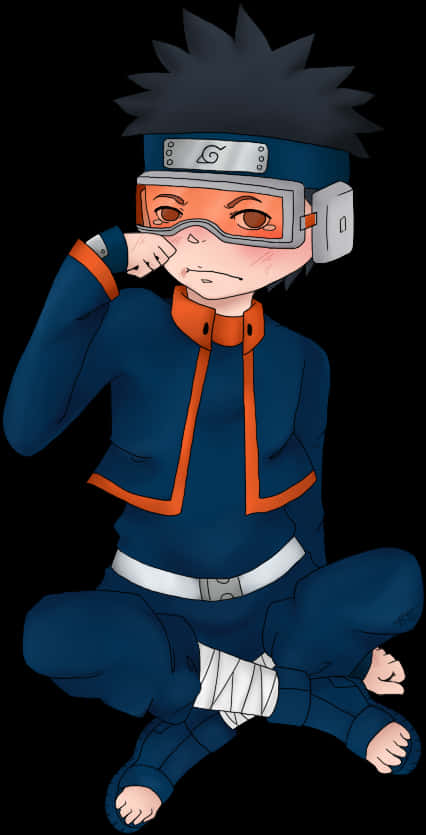 Young Obito Uchiha Naruto Anime PNG with transparent background