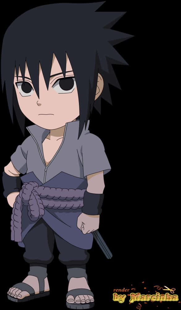 Young Sasuke Uchiha Render