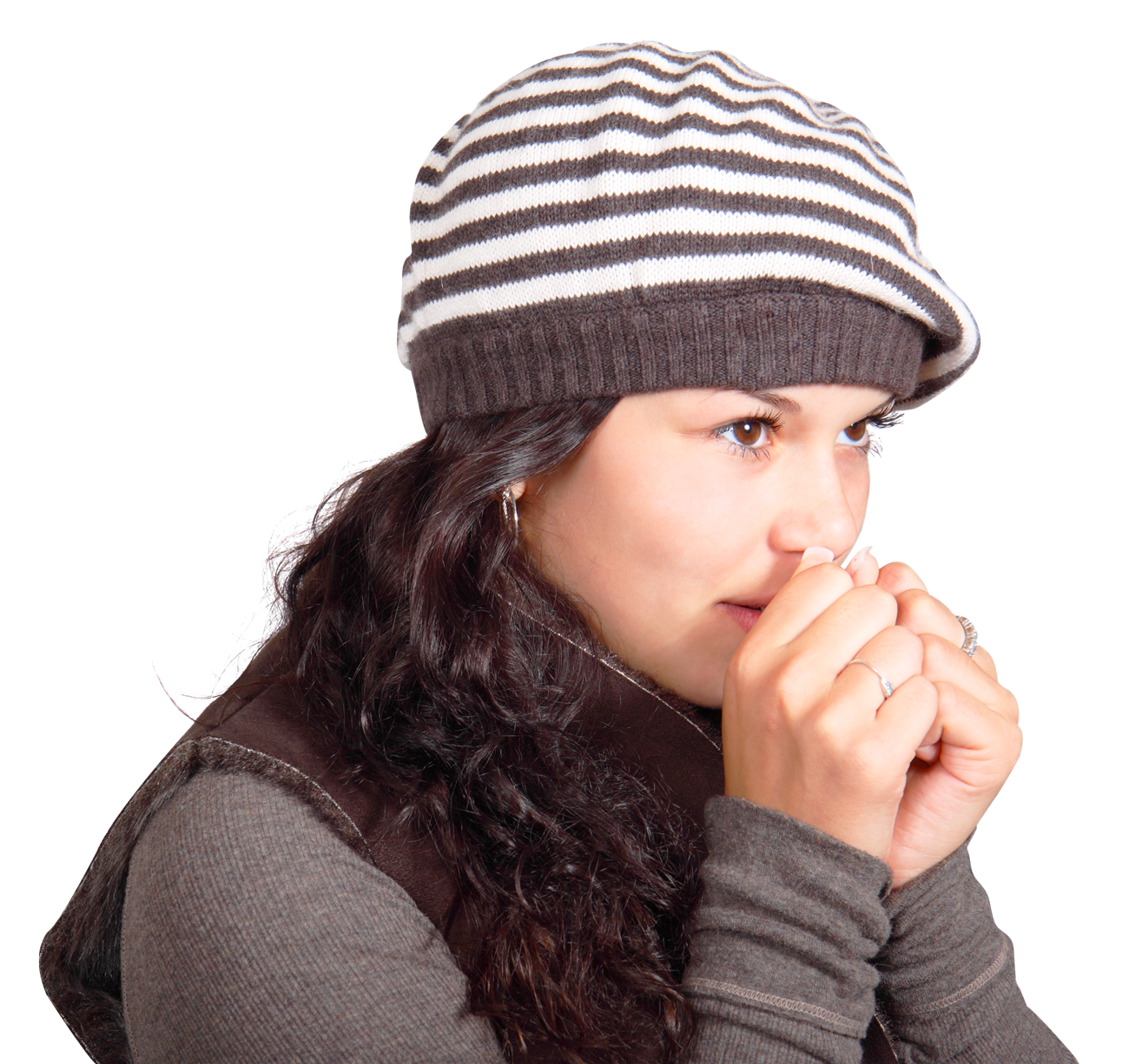 Young Woman Wearing Beanie Hat