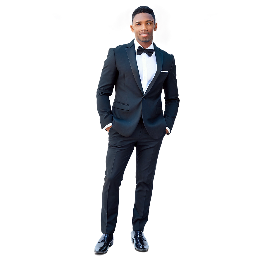 Youthful Black Tie Style Png 14