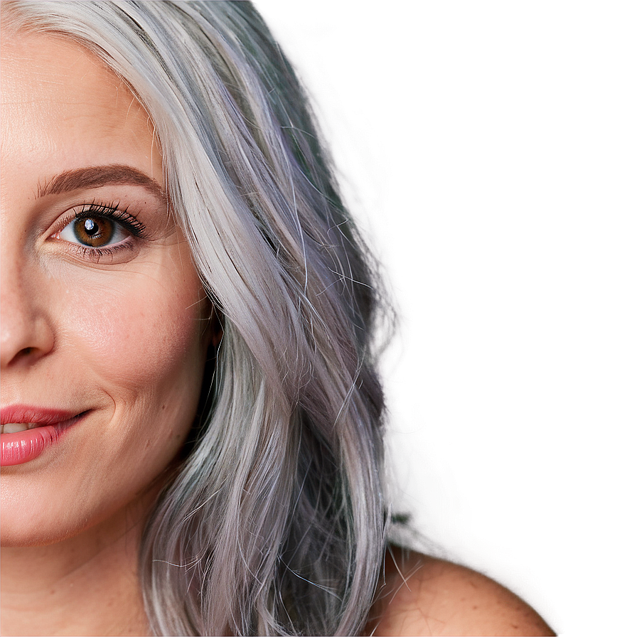 Youthful Grey Hair Png 41