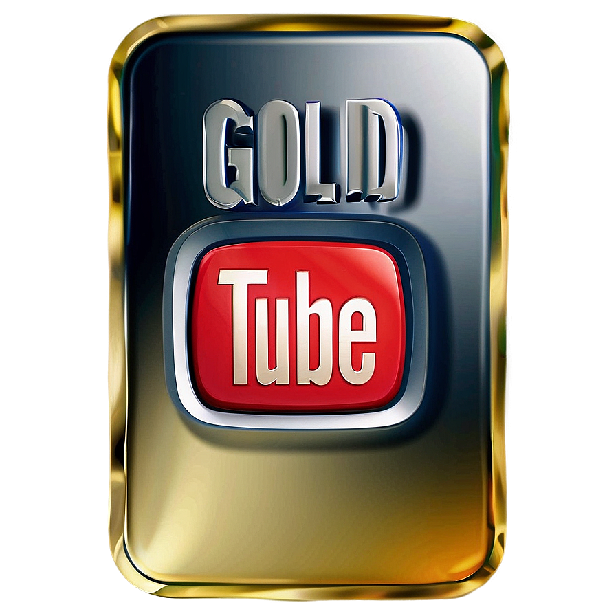 Youtube Gold Play Button PNG 05062024 PNG with transparent background
