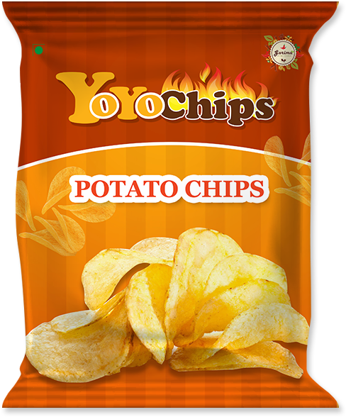 Yoyo Chips Potato Chips Package PNG with transparent background