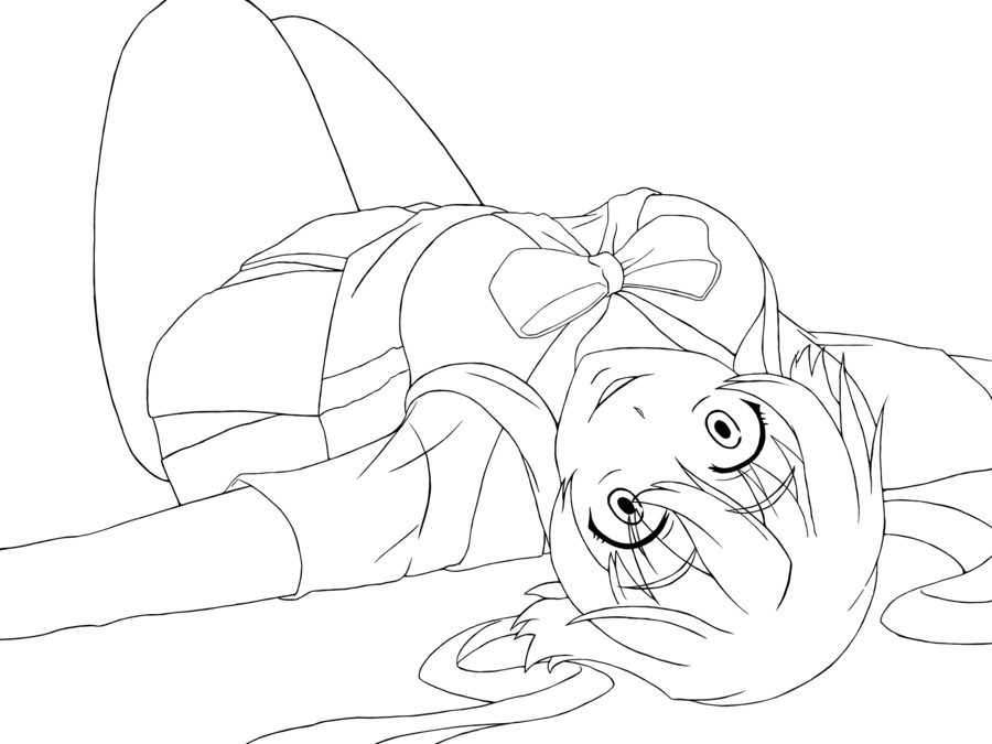 Transparent Yuno Gasai Png - Line Art Yuno Gasai, Png Download PNG with transparent background