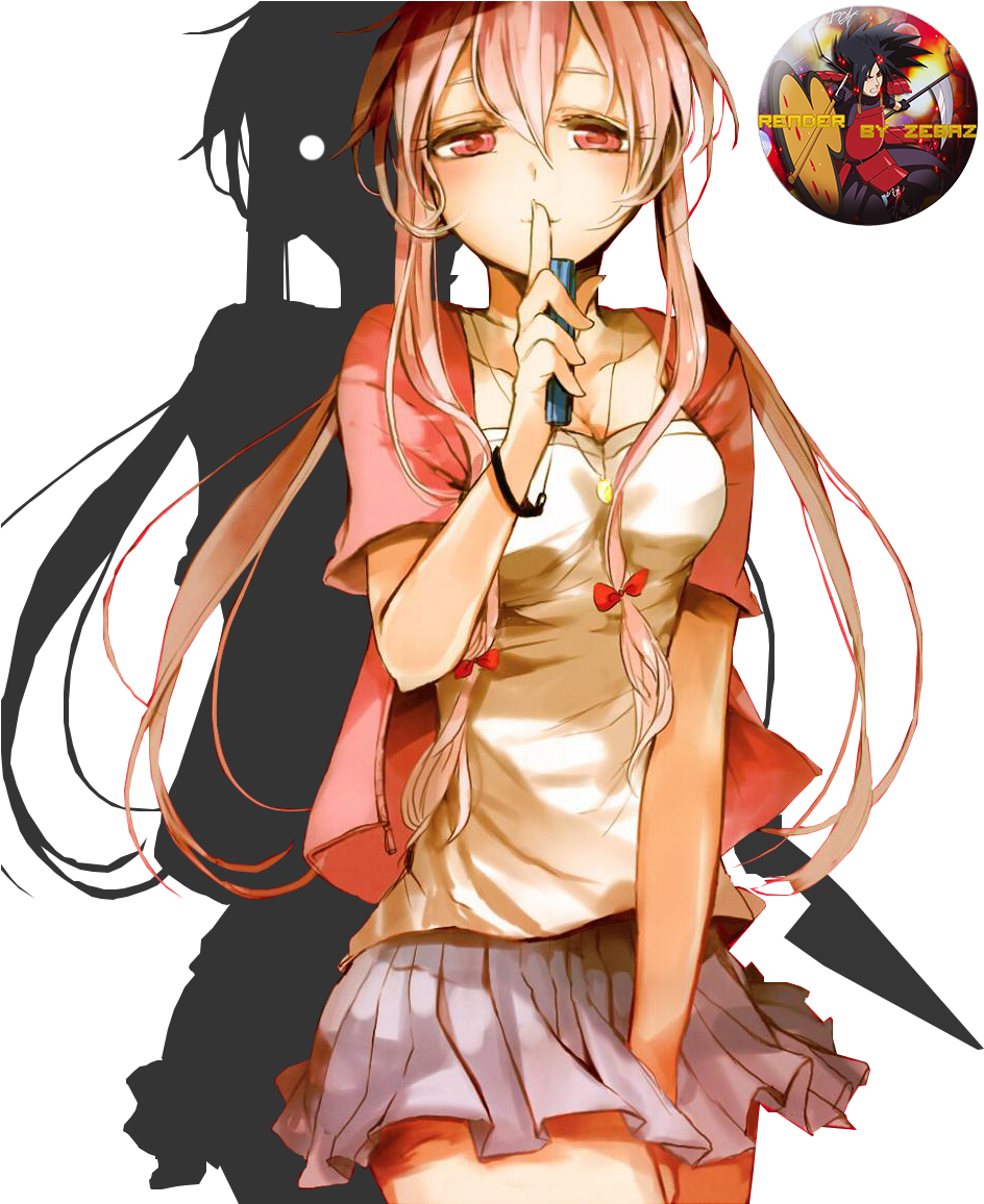 Mirai Nikki, Yuno Gasai, Character Illustration, Anime - Gasai Yuno Render Png, Transparent Png PNG with transparent background