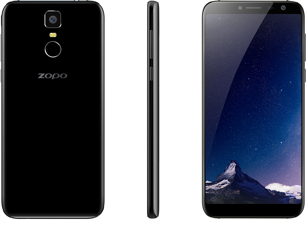 Z O P O Smartphone Three Views Black