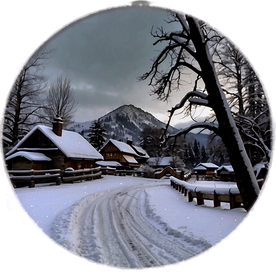Zakopane Winter Scene PNG cdk PNG with transparent background