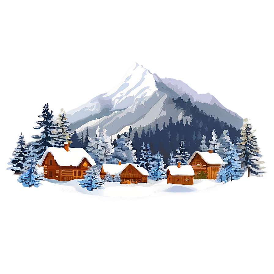 Zakopane Winter Scene PNG kxx29 PNG with transparent background