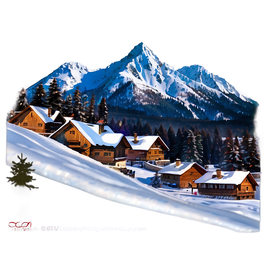 Zakopane Winter Scene PNG ycb PNG with transparent background