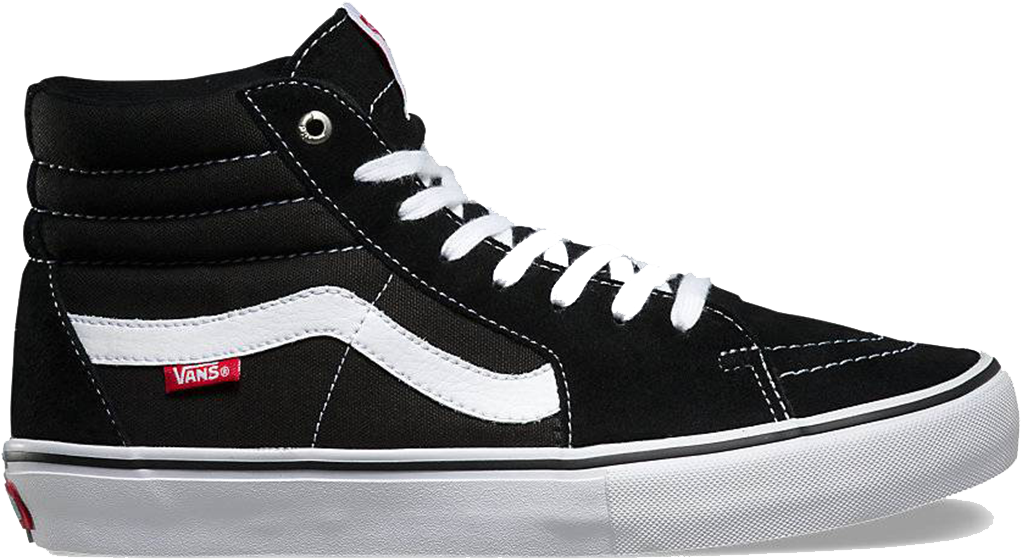 Zapatilla Vans Sk8-hi Pro Black White Skate Shoe - Skate Shoe Vans, HD Png Download PNG with transparent background