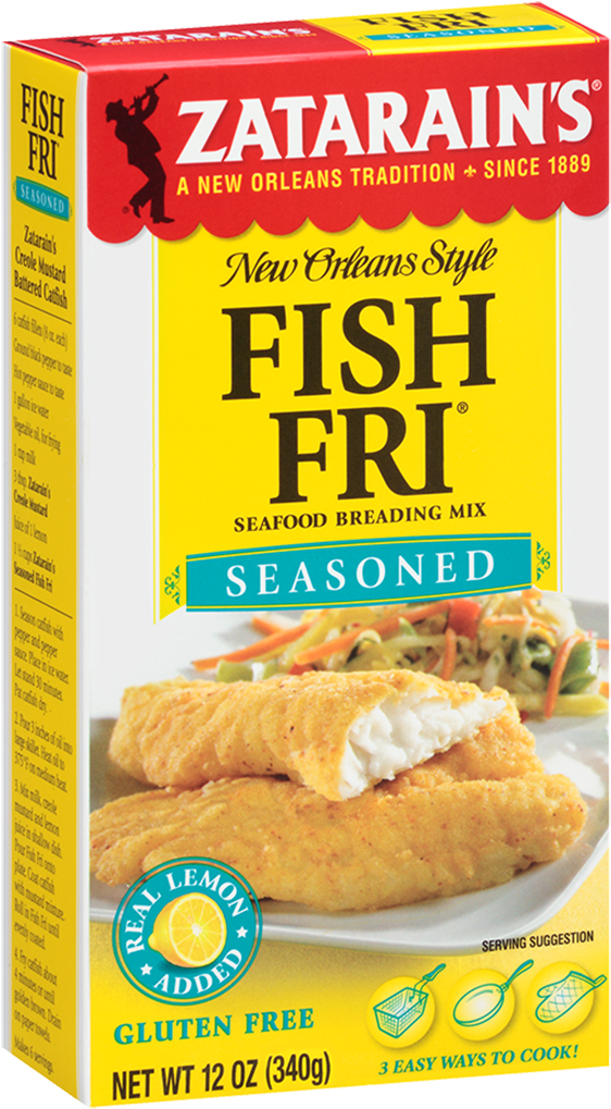 Zatarains Fish Fri Seasoning Mix Box