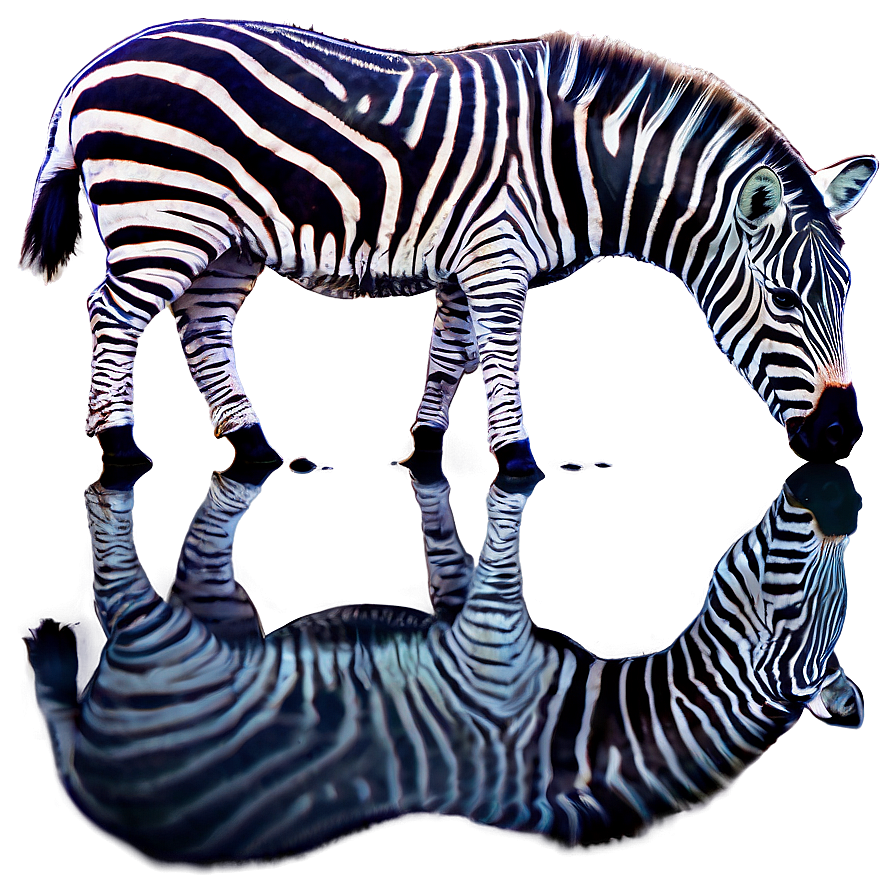 Zebra At Waterhole Png Rye